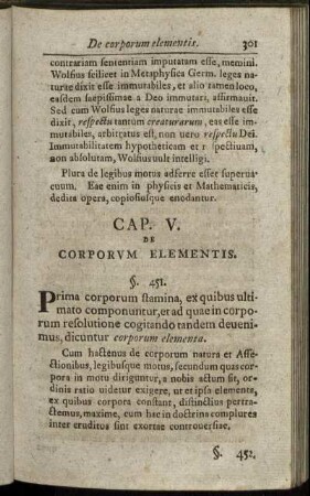 Cap. V. De Corporum Elementis.