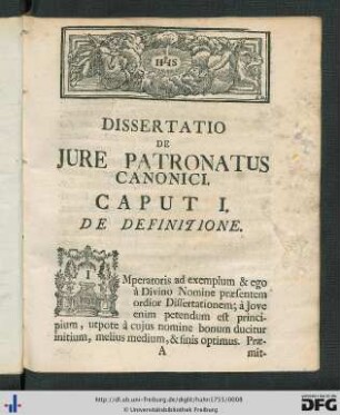 Caput I. De Definitione.