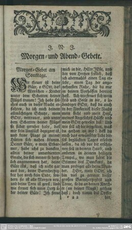 Morgen- und Abend-Gebete