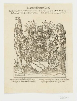 Martorffiorum Leo, aus: "Insignia sacrae Caesareae Maiestatis", Frankfurt 1579, S. 128 verso