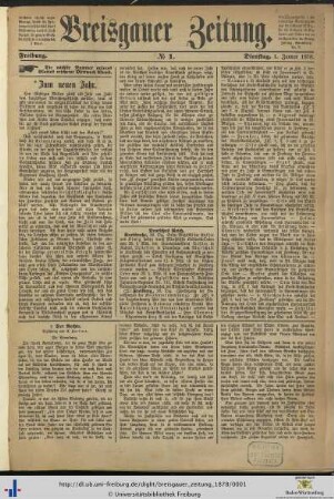 30. Jg. (Januar bis Juni): Breisgauer Zeitung