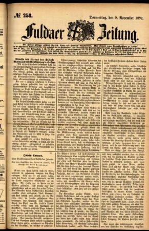 Ausgabe vom Donnerstag, den 09. November 1882.