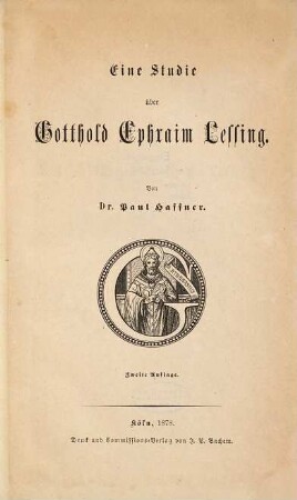 Eine Studie über G. E. Lessing