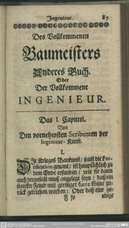 Des Vollkommenen Baumeisters Anderes Buch