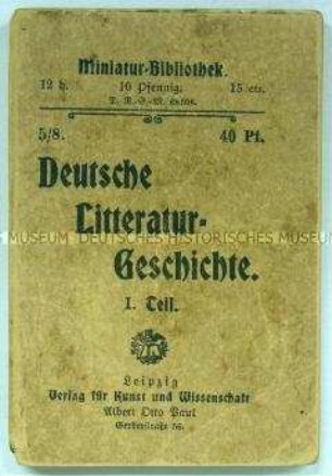 Deutsche Literaturgeschichte 1. Teil