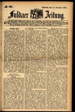 Ausgabe vom Mittwoch, den 13. Dezember 1882.