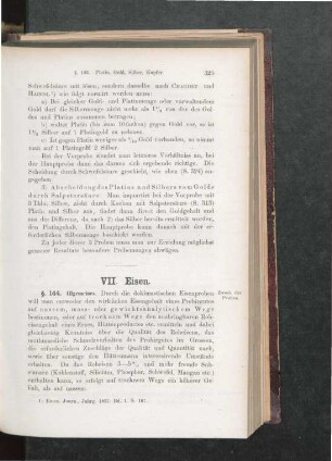 VII. Eisen