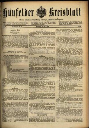 Ausgabe vom Dienstag, den 22. Juni 1915.