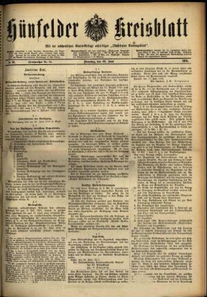 Ausgabe vom Dienstag, den 22. Juni 1915.