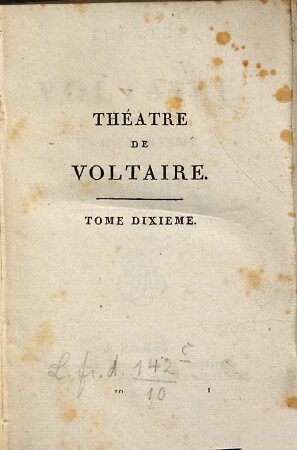 Théâtre De Voltaire, 10