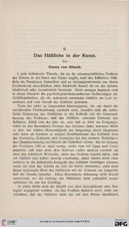 Das Häßliche in der Kunst