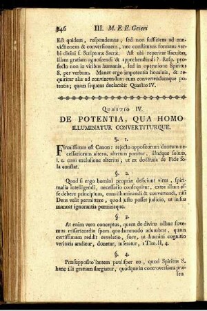 Questio IV. De Potentia, Qua Homo Illuminatur Convertiturque.
