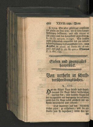 [Sieben und zwantzigstes hauptstück. - Zwey und dreysigstes hauptstück.]