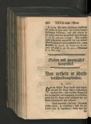 [Sieben und zwantzigstes hauptstück. - Zwey und dreysigstes hauptstück.]