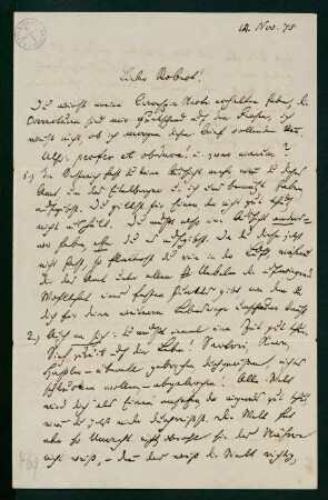 Brief vom 14. November 1875