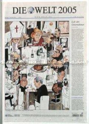 Tageszeitung "Die Welt" mit einem Jahresrückblick 2005