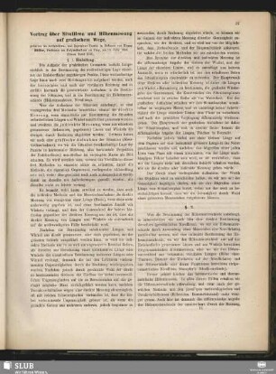 Vortrag über Nivelliren und Höhenmessung auf grafischem Wege