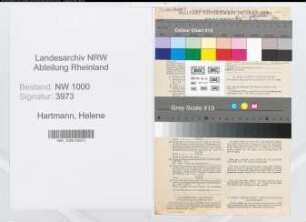 Entnazifizierung Helene Hartmann, geb. 11.05.1883 (Postsekretaerin)