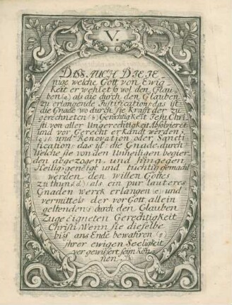 V. Dass Auch Diejenige welche Gott von Ewig-Keit erwehlet ...