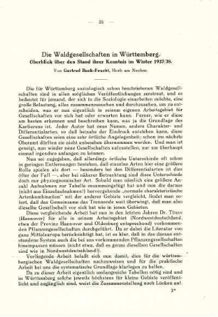 Die Waldgesellschaften in Württemberg