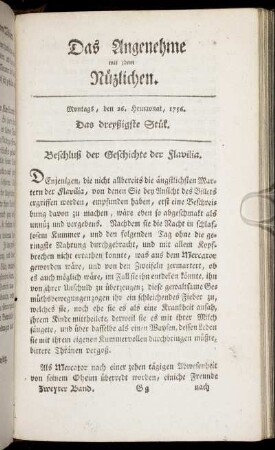 Das dreyßigste Stück. Montags, den 26. Heumonat 1756.