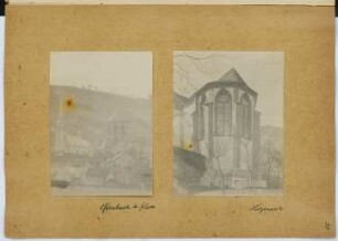 Abteikirche, Offenbach/Glan / Kirche, Hirzenach: Ansichten (aus: Skizzen- und Fotoalbum 8)