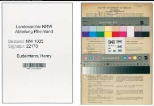 Entnazifizierung Henry Budelmann , geb. 14.03.1880 (Ingenieur)
