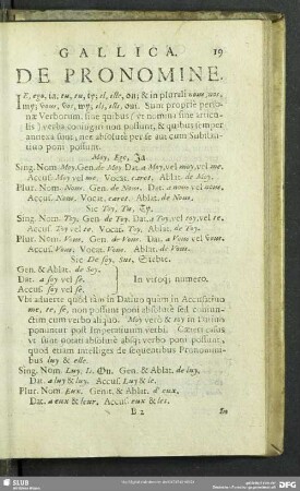 De Pronomine