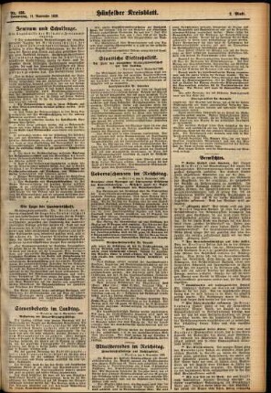 Zweite Ausgabe vom Donnerstag, den 11. November 1926.