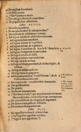 Dn. Sacratissimi Principis Iustiniani PP. A. Iuris enucleati ex omni vetere iure collecti Digestorum seu Pandectaruj libri quinquaginta, 7 et ultima. A Libro XLV. Usque Ad Calcem