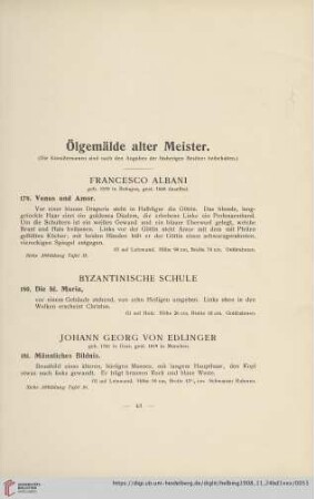 Ölgemälde alter Meister (Nr. 179-234)