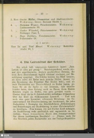 4. Die Lernmittel der Schüler