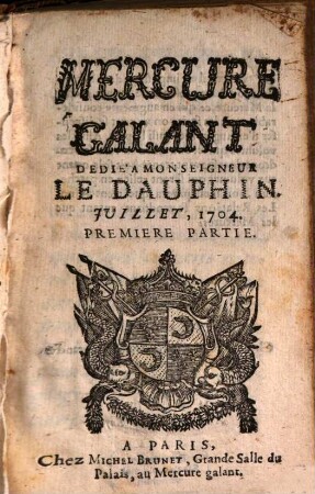 Le mercure galant. 1704, 7, Pt. 1