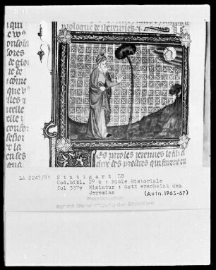 Bible Historiale — Gott erscheint dem Jeremias, Folio 337verso