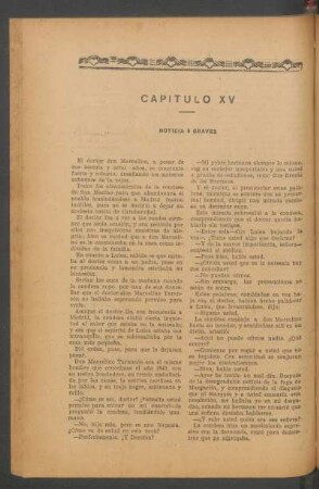 Capítulo XV - Noticias graves