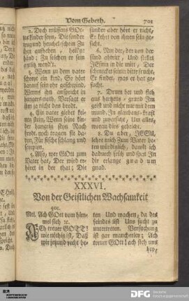 XXXVI. Von der Geistlichen Wachsamkeit.