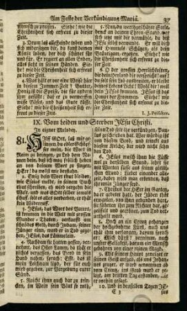 37-67, IX. Vom Leiden und Sterben Jesu Christi