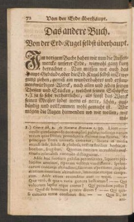 Das andere Buch. Von der Erd-Kugel selbst überhaupt.