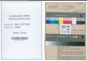Entnazifizierung Ernst Keller , geb. 22.11.1907 (Angestellter)