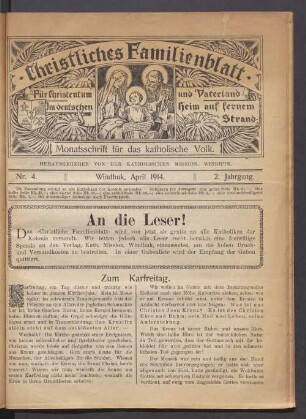 Nr. 4., April 1914. 2. Jahrgang
