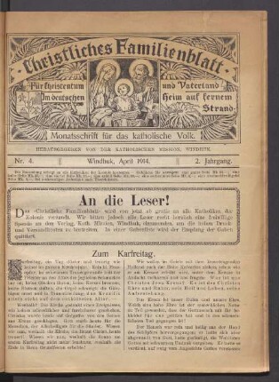 Nr. 4., April 1914. 2. Jahrgang