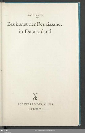 Baukunst der Renaissance in Deutschland