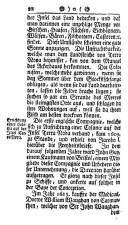 Errichtung einer Colonie auf dieser Insel