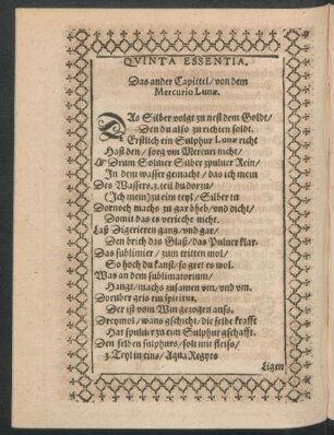 Das ander Capittel/ von dem Mercurio Lunae.