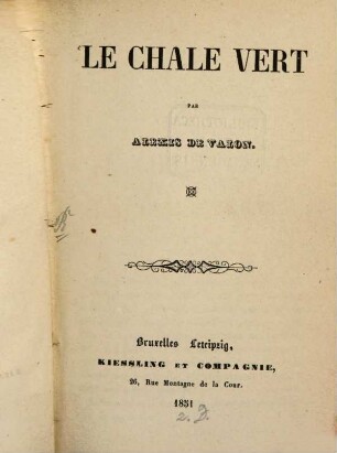 Le chale vert