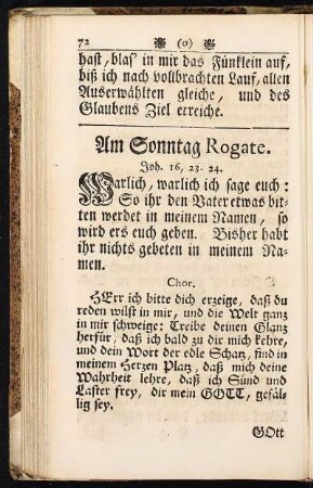 Am Sonntag Rogate.