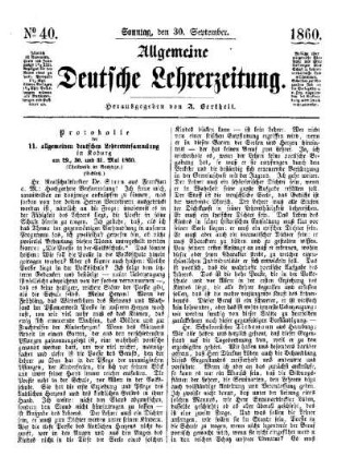 Protokolle der 11. allgemeinen deutschen Lehrerversammlung