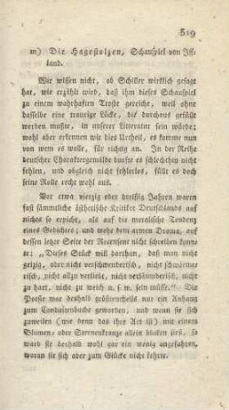 m) Die Hagestolzen, Schauspiel von Iffland
