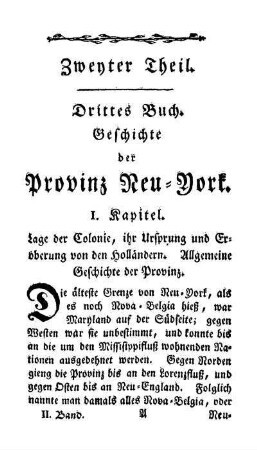 Drittes Buch. Geschichte der Provinz Neu-York.