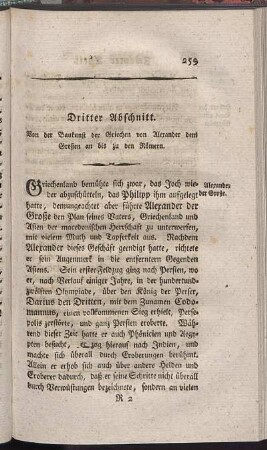 Dritter Abschnitt. Von der Baukunst der Griechen von Alexander dem Großen an bis zu den Römern.